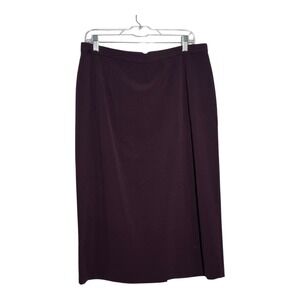 Dressbarn Woman Plus Size 14W Purple Midi Career Skirt Office‎ Professional